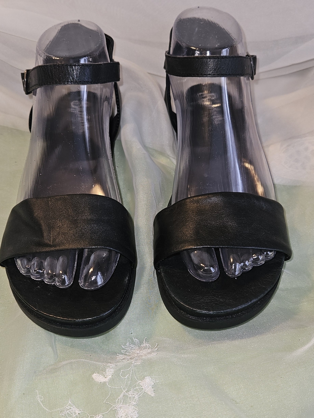 Seychelles Black Ankle-Strap Open-Toe Sandals